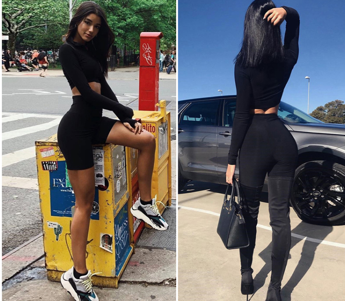 Cropped High Neck Top and High Waist Leggings Set